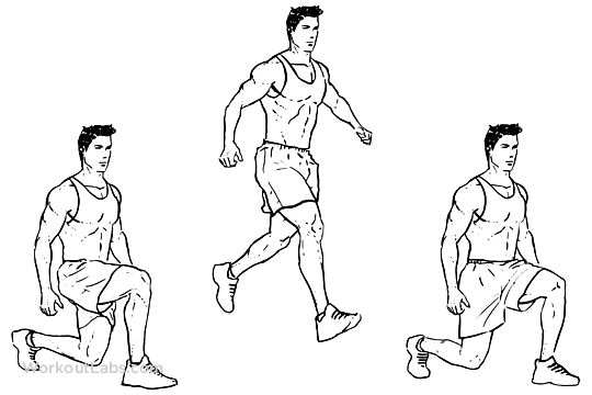 Plyometric exercises: split squat image