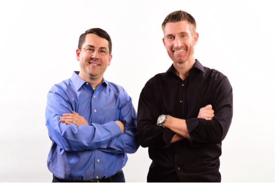 Marty Smith (Right) and Ryan McGee (Left) deliver a NASCAR-centric podcast.    (Phil Ellsworth/ESPN)