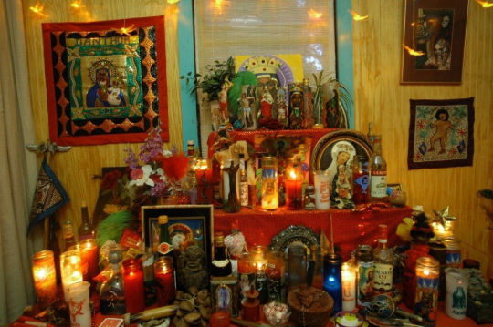 Photo provided by Cheryl Gerber of a Vodou Altar.