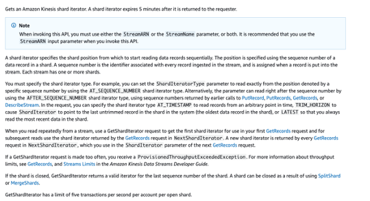 https://docs.aws.amazon.com/kinesis/latest/APIReference/API_GetShardIterator.html
