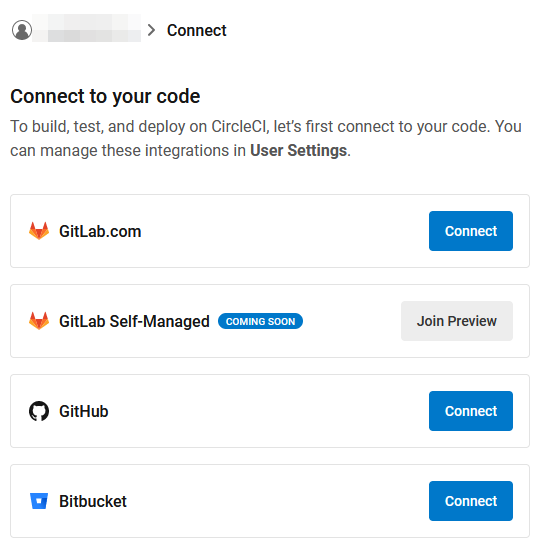 Connect CircleCI with your git provider
