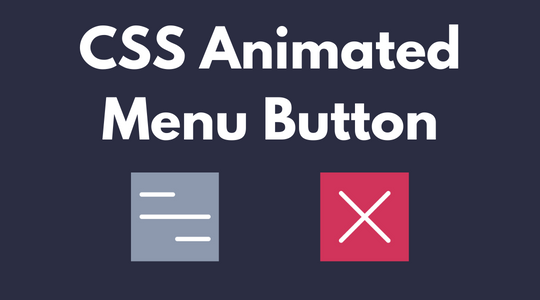 Simple animated menu button using css | webexpe.com