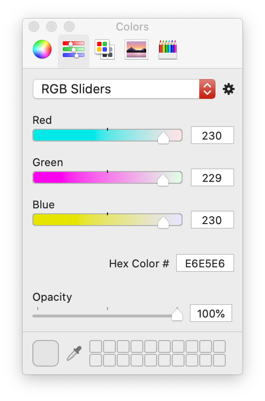 Color picker showing the what color Dial body should be