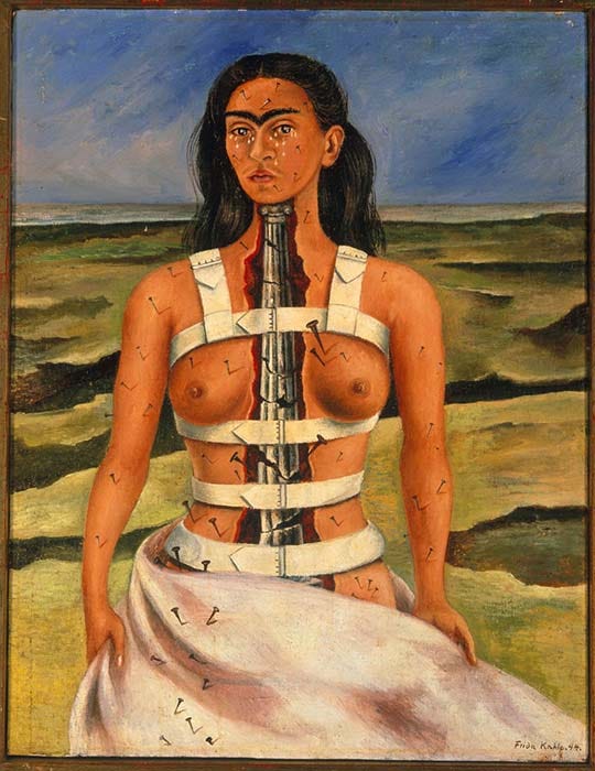 Frida Kahlo | A Coluna Partida, 1944. DE FRIDA KAHLO ©REPRODUÇÃO