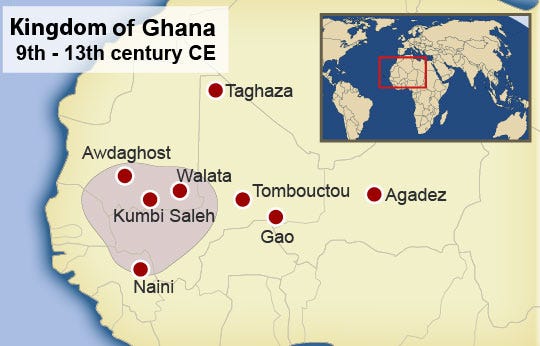 The Kingdom of Wagadu — or Ghana — at its height