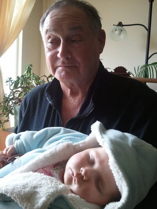 Nova as a baby with her Papa.