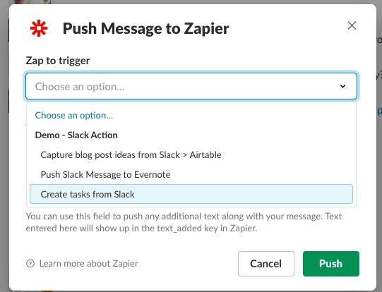Zapier-message-trigger