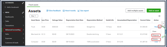 Add an Asset in QuickBooks