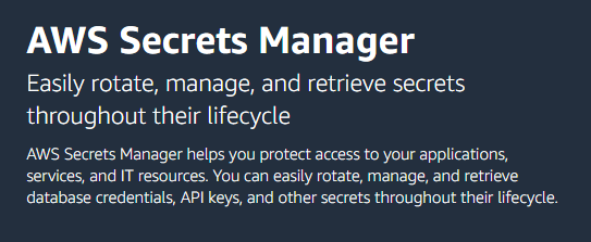 Picture with the definition of AWS Secrets Manager