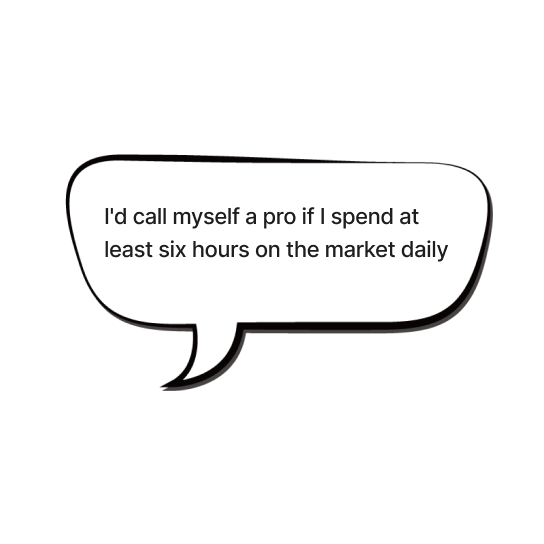 A speech bubble about the market analysis