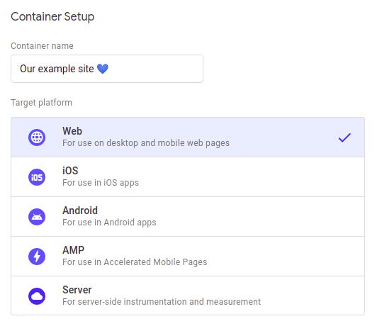 Screen shot 2 from Google Tag Manager to explain onboarding.