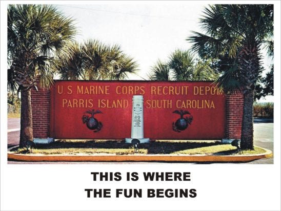 Parris island sign