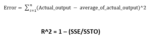 The total sum of squares (SSTO)