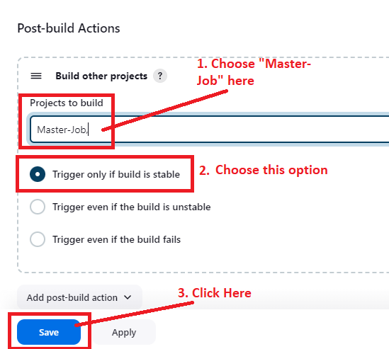 Save Post-Build Actions