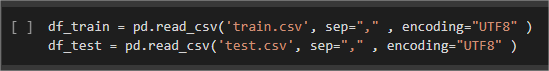 Importando os datasets para df_train e df_test.