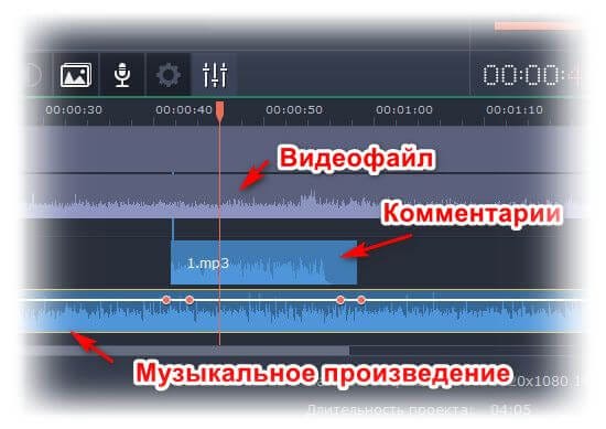 Звук в Movavi Video Editor Plus