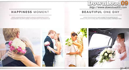 AE template-romantic love wedding electronic album wedding photo display animation Wedding