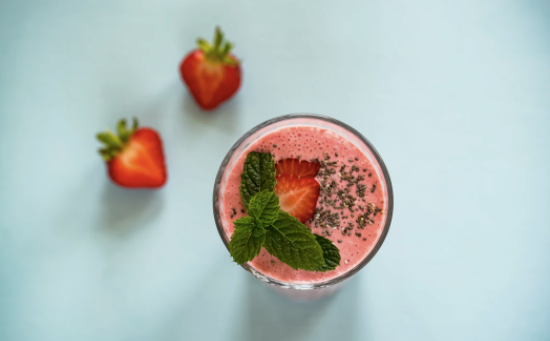Image of a strawberry smoothie