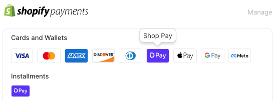 Multiple payment options to find in Shopify Admin Panel