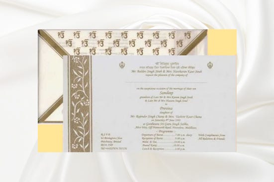 Modern Sikh wedding Cards