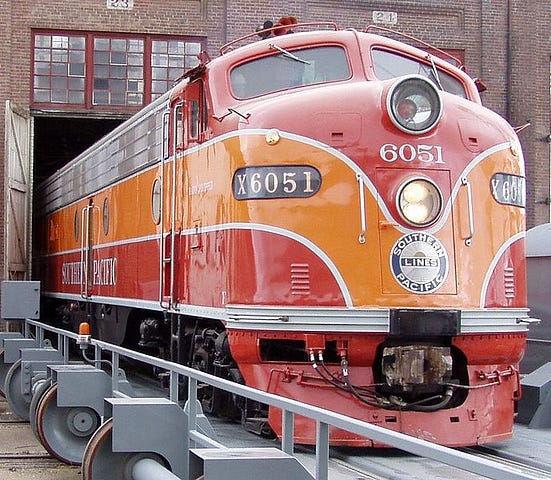 A Southern Pacific train.
