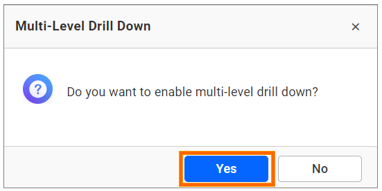 Drill-down pop-up