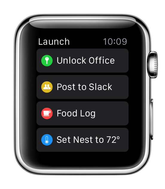 Launch Center Pro App on Apple Watch