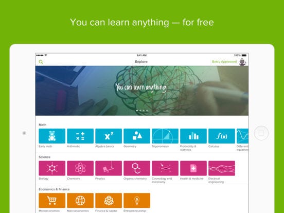 Khan Academy_5 apps to master your semester