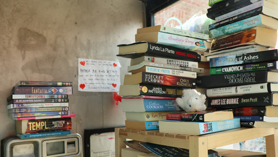Books and toys donated by anonymous residents.