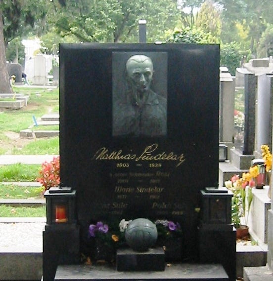 Matthias Sindelar’s grave stone