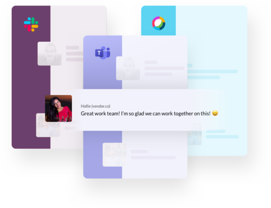 Connect to users on Slack, Microsoft Teams, and Cisco Webex Teams