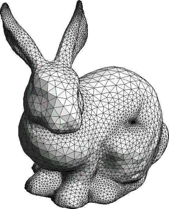 polygonal rabbit wireframe
