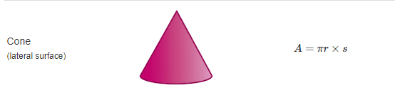 lateral surface area of cone