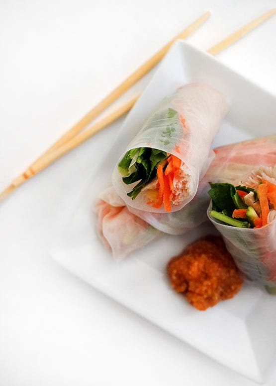 Steamed Chicken Salad Rolls - Stephanie Arsenault - Global Dish