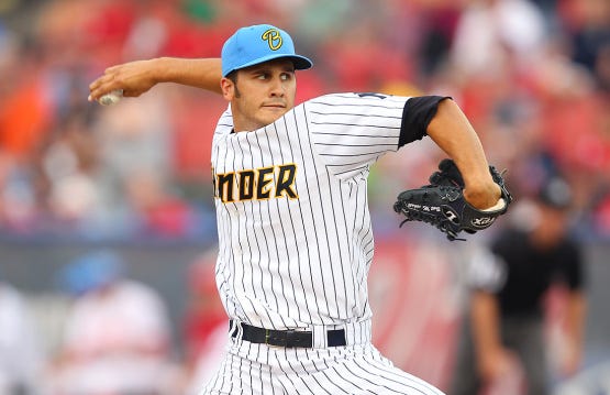 Marshall at Double-A Trenton (Danny Wild/MiLB.com).