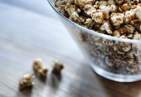 Bowl of Browned-Butter Vanilla Caramel Corn