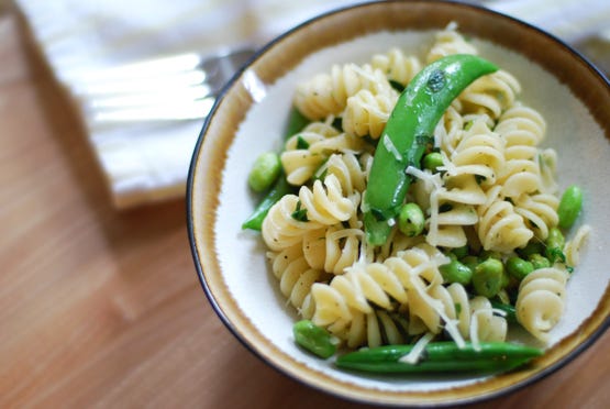 Bowl of Lemony Green Pasta