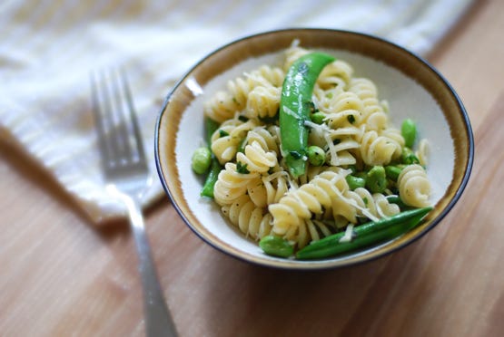 Bowl of Lemony Green Pasta