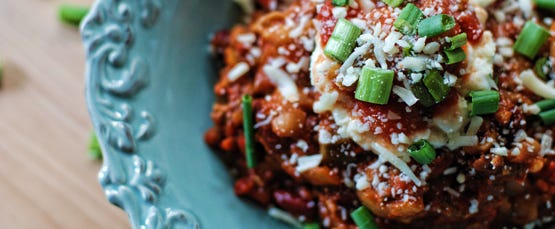 Bowl of Slow-Cooked Turkey Chili