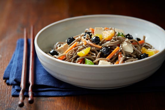 Blueberry Soba Noodle Salad - Global Dish - Stephanie Arsenault