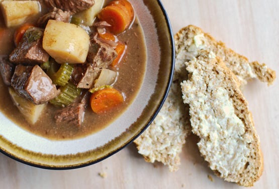 Slow Cooked Beef Stew and Beer Me Bread