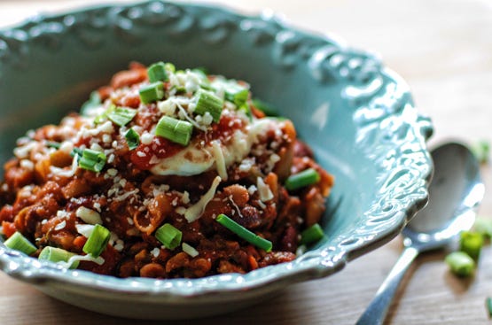 Bowl of Slow-Cooked Turkey Chili