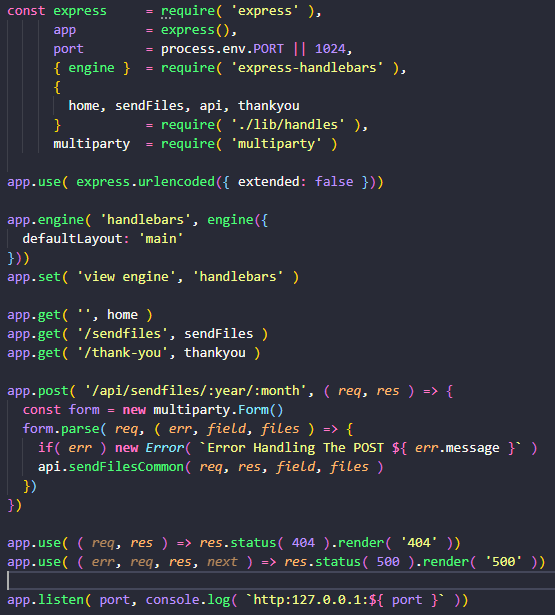 Example Complete Server code