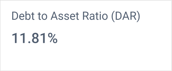 Debt-to-Asset Ratio (DAR) in Balance Sheet Dashboard