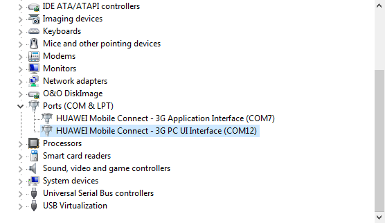 3gstick port devices driver device