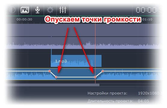 Звук в Movavi Video Editor Plus