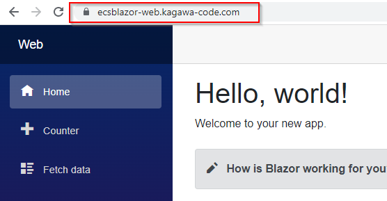 Blazor app accessed via SSL domain