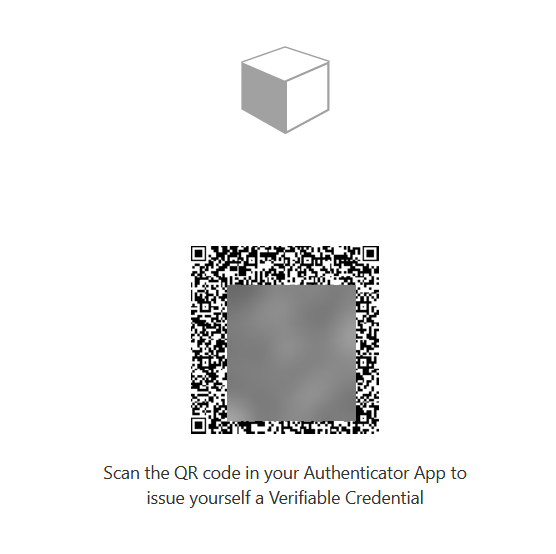 Image showing QR code after sign-up.