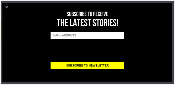 Simple subscription popup