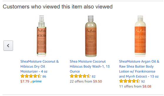 Amazon product recommendations